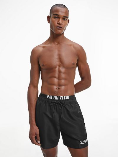 Calvin Klein Fürdőruha HU910822 | Calvin Klein Intense Power Double Waistband Férfi Úszónadrág Feket